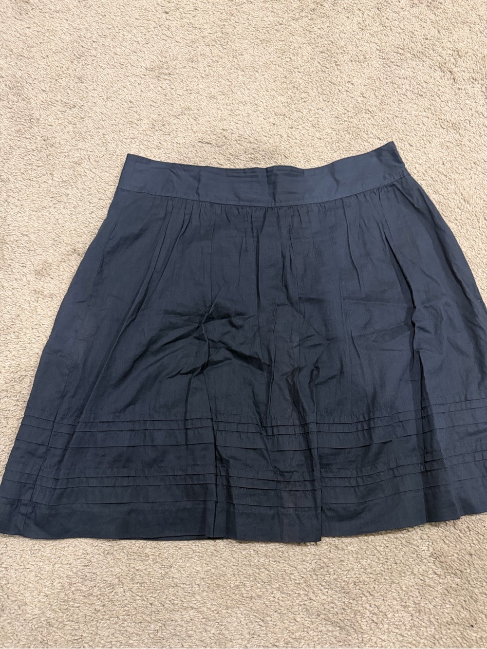 LOFT Women’s Navy Pleated A-Line Skirt